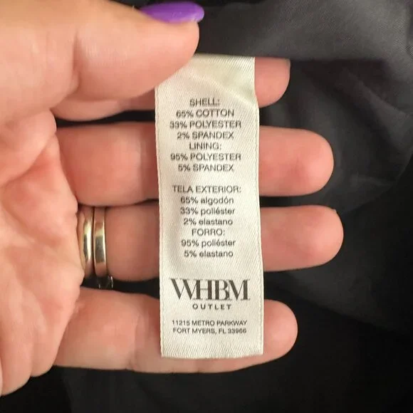 NWT White House Black Market Sleeveless Sateen Vest Black 14 #WHBM70 - Picture 4 of 8